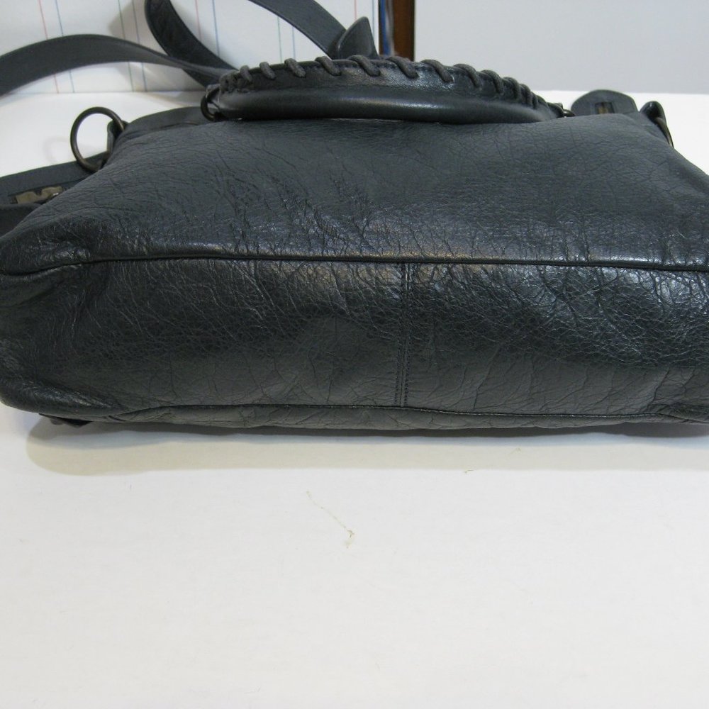 BALENCIAGA Gray Anthracite Town Crossbody Leather Bag - Picture 8 of 15